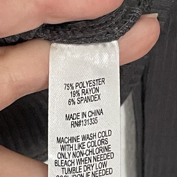 NEW Nine Britton Square Neck Criss Cross Back Long Sleeve NWT Size Medium M Grey - Picture 5 of 6